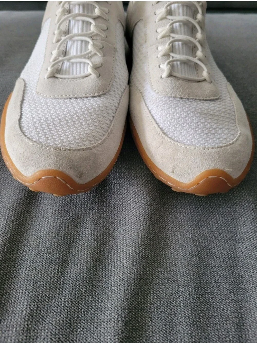 Women's BORN Aire Suede Leather Knit Fabric Casual Sneakers Slip On SZ 9